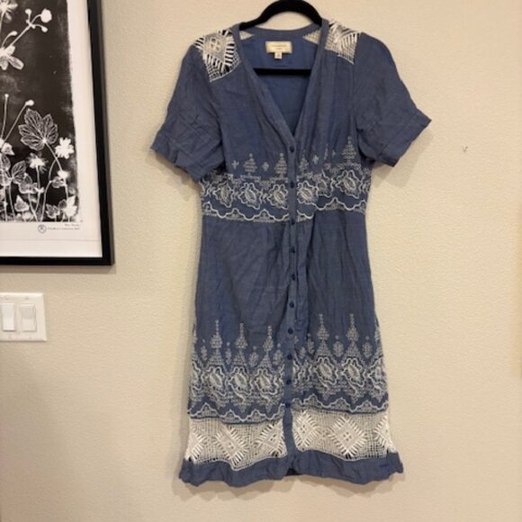 Moulinette Soeurs Chambray Dress - Sz M - Picture 3 of 5